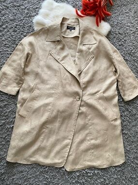Beulah Light Beige Linen Jacket